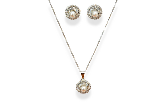 Opulent Pearl Pendant Set