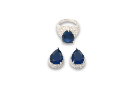 Blue Ocean Ear Studs Duo Set