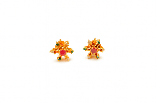 Flora Gold Plated Studs