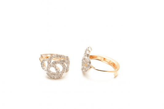 Rose Floral Clip Earrings