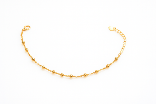 Sleek Gold Plated Anklet