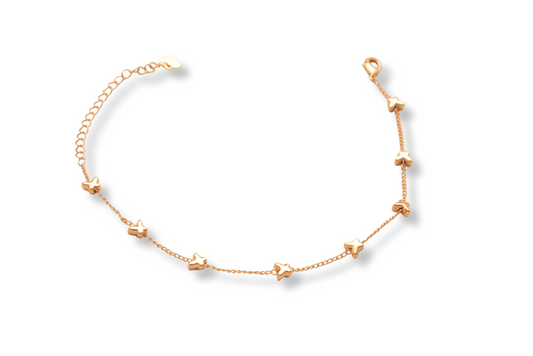 Golden Butterfly Anklet for Girls