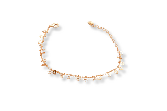 Golden Heart Delicate Anklet