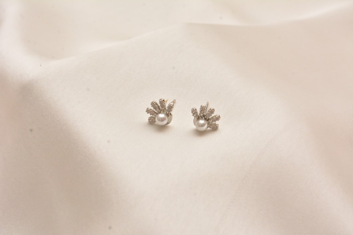 tiny pearl studs