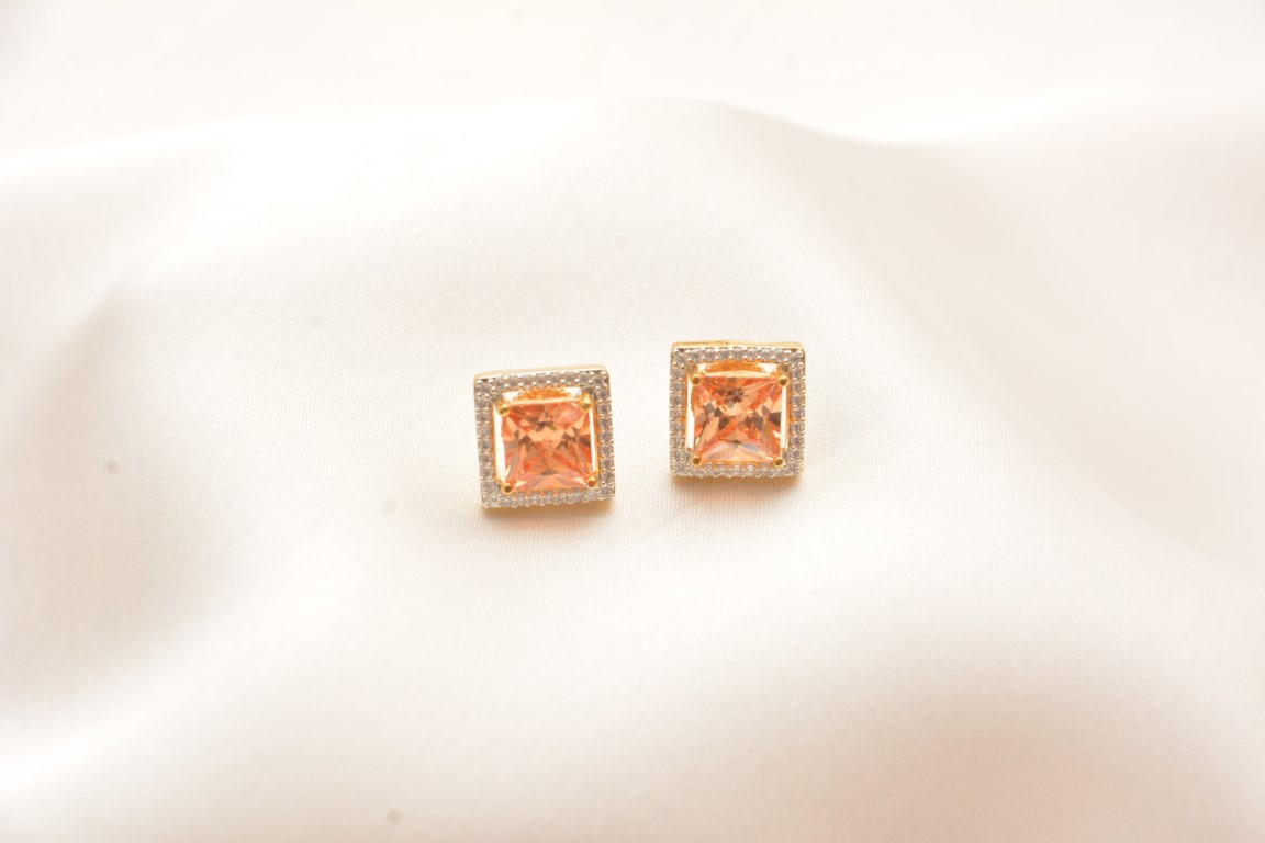 square gem stud earrings square gem stud earrings
