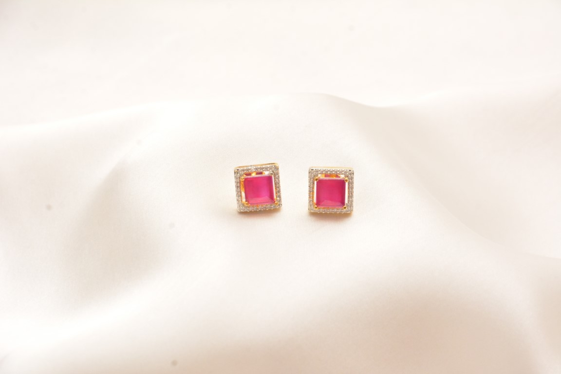 square gem stud earrings square gem stud earrings