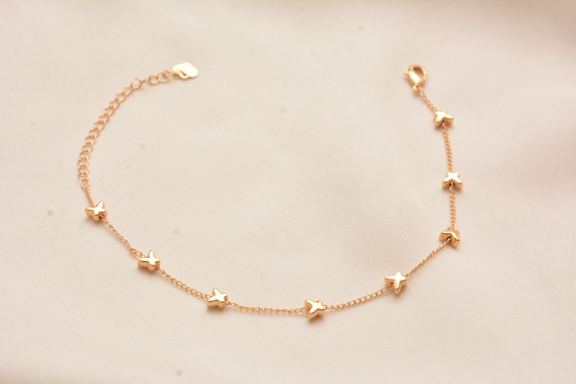 golden butterfly anklet for girls