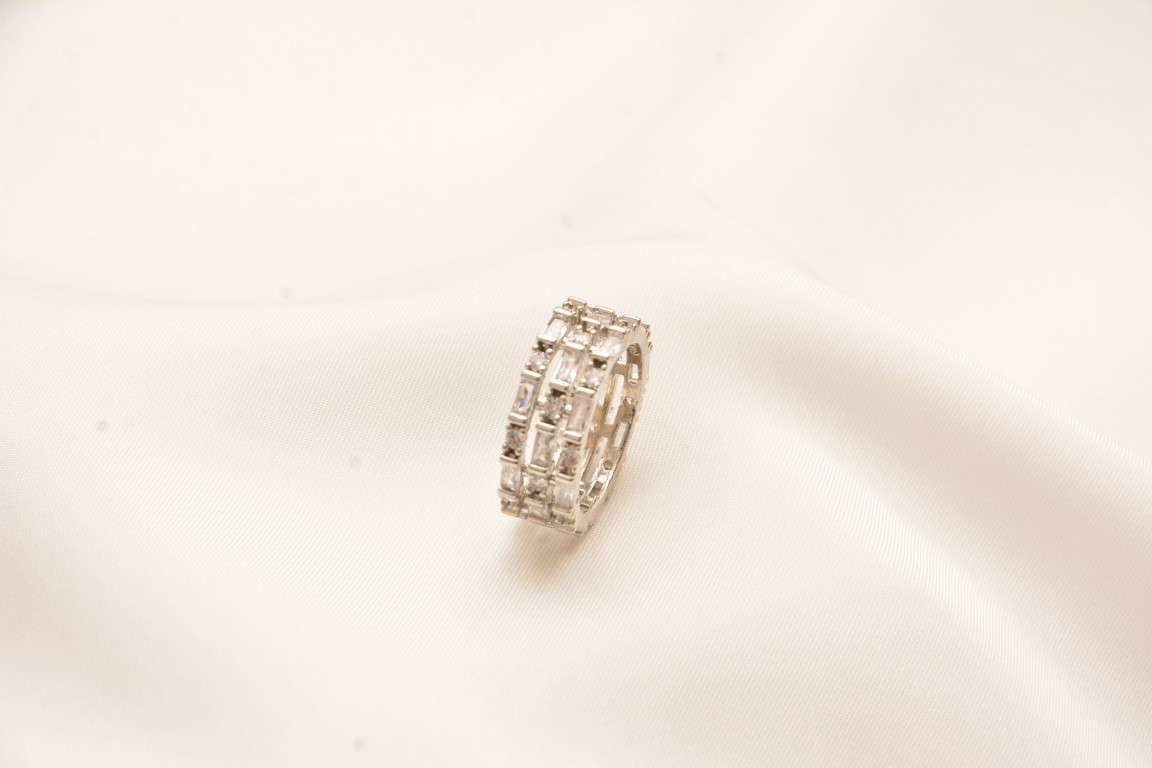 dainty zirconia silver band for girls (copy)