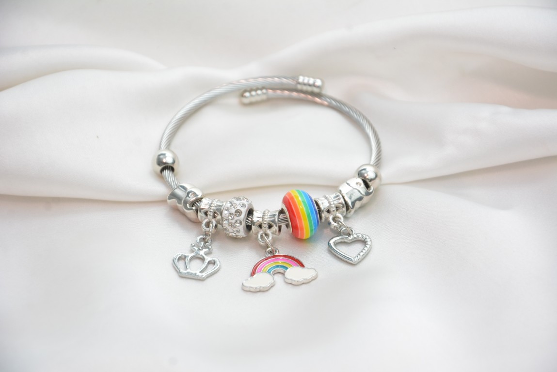 pandora rainbow charm bracelet