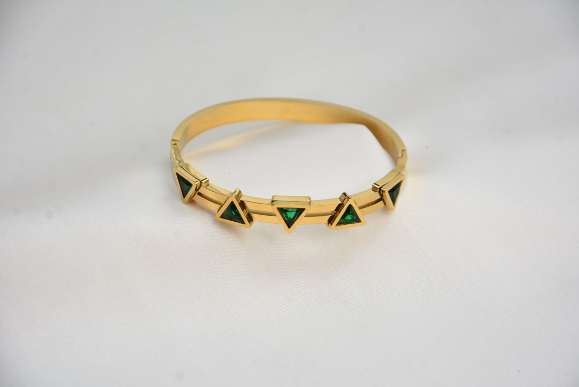 emerald gold stainless steel bracelet emerald gold stainless steel bracelet