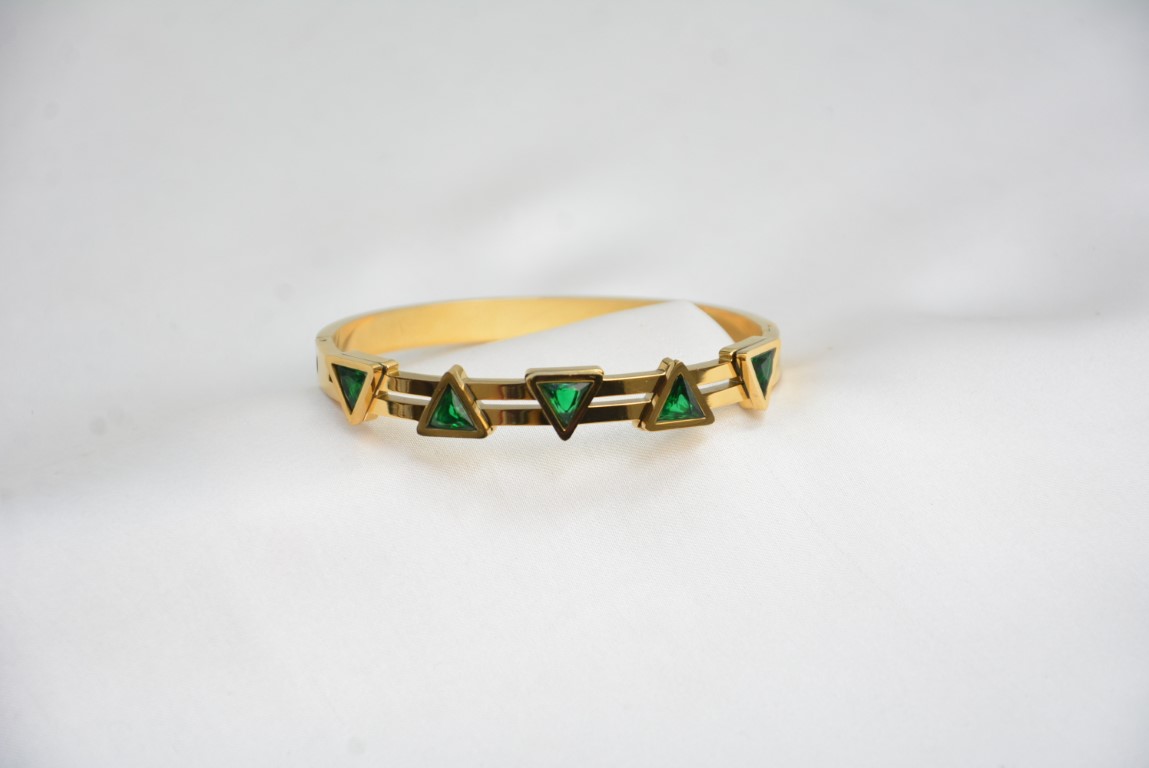emerald gold stainless steel bracelet emerald gold stainless steel bracelet
